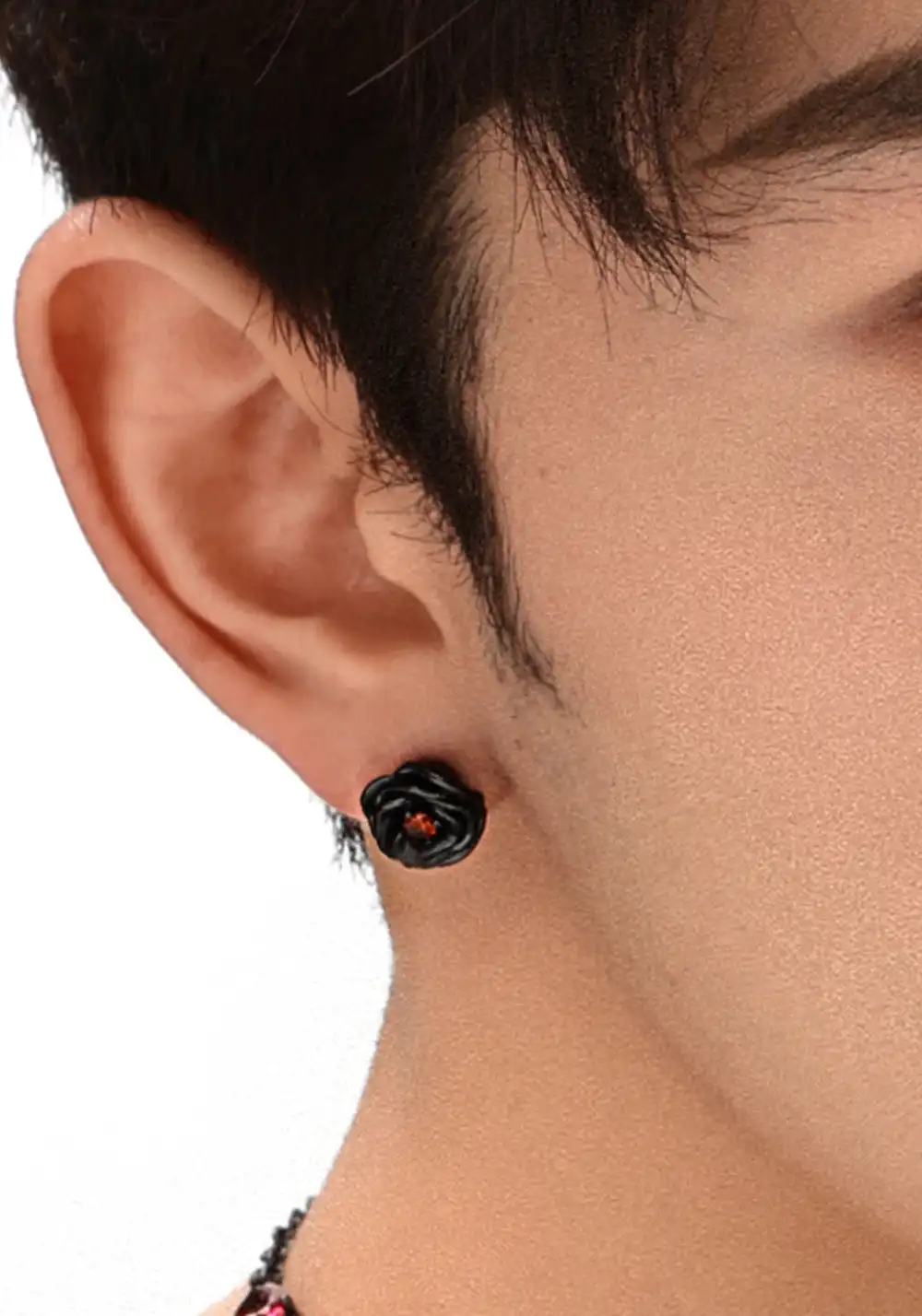 Losing Bargain丨Black Rose Stud Earrings