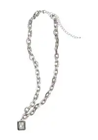Losing Bargain丨Double-Layer Square Gem Pendant Necklace