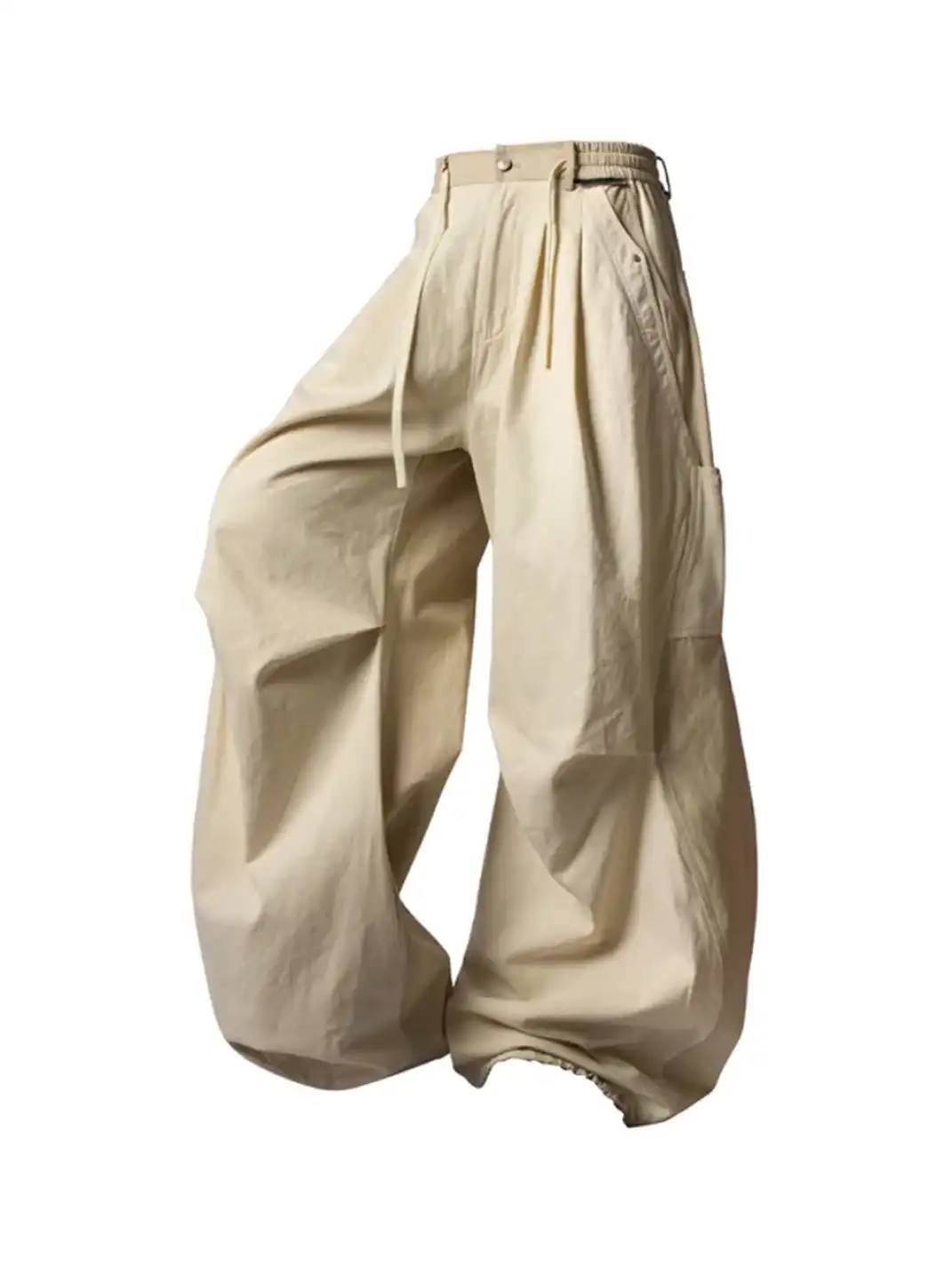 RELABEL丨Colorblock Pleated Utility Pants