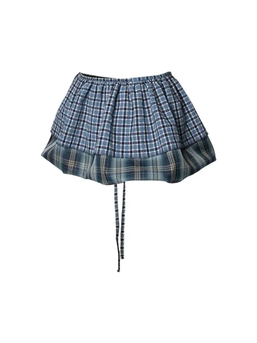RELABEL丨Wrinkled Plaid Multi-Wear Skirt