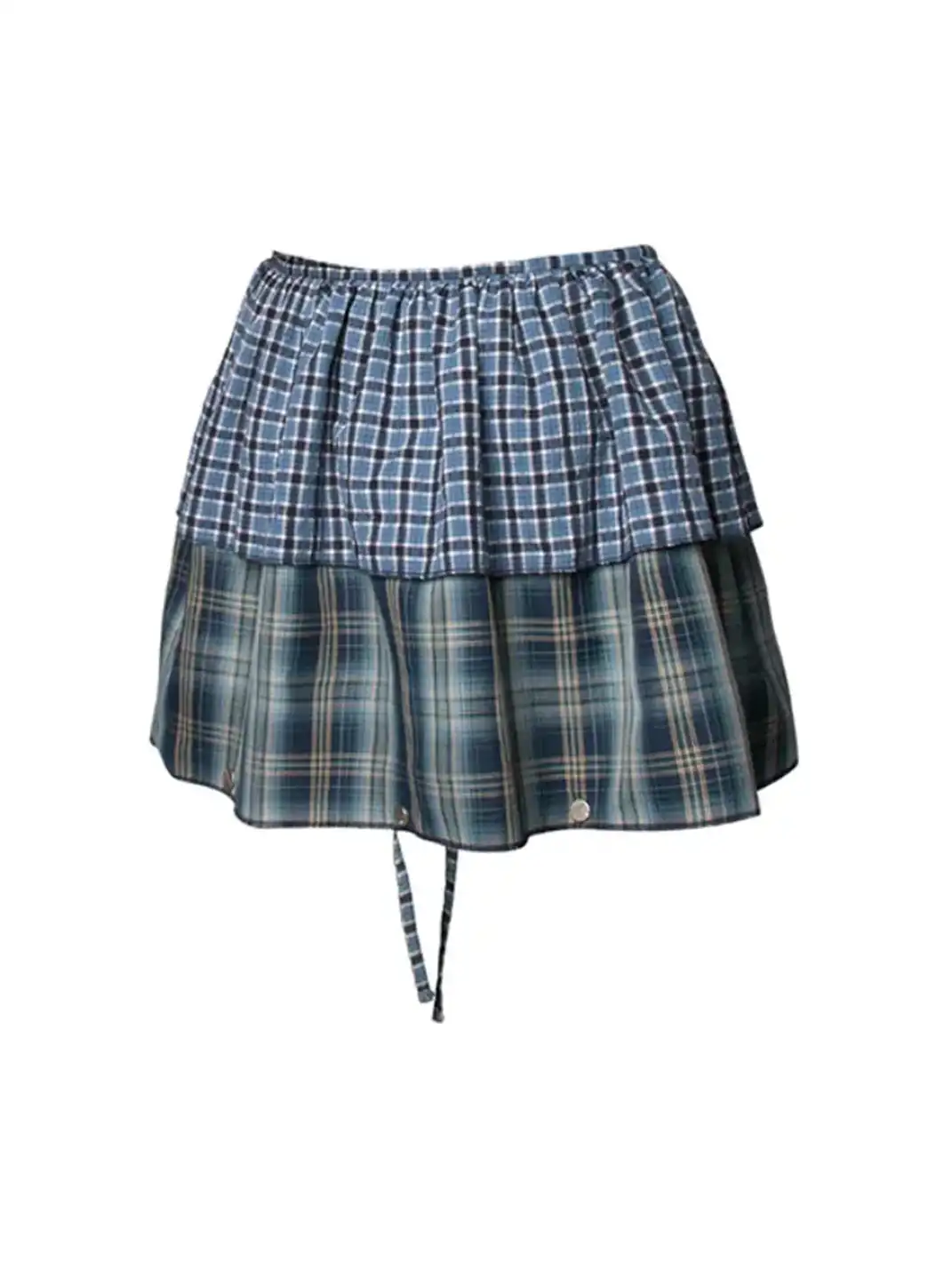 RELABEL丨Wrinkled Plaid Multi-Wear Skirt