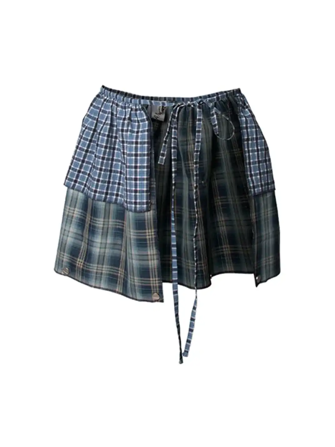 RELABEL丨Wrinkled Plaid Multi-Wear Skirt