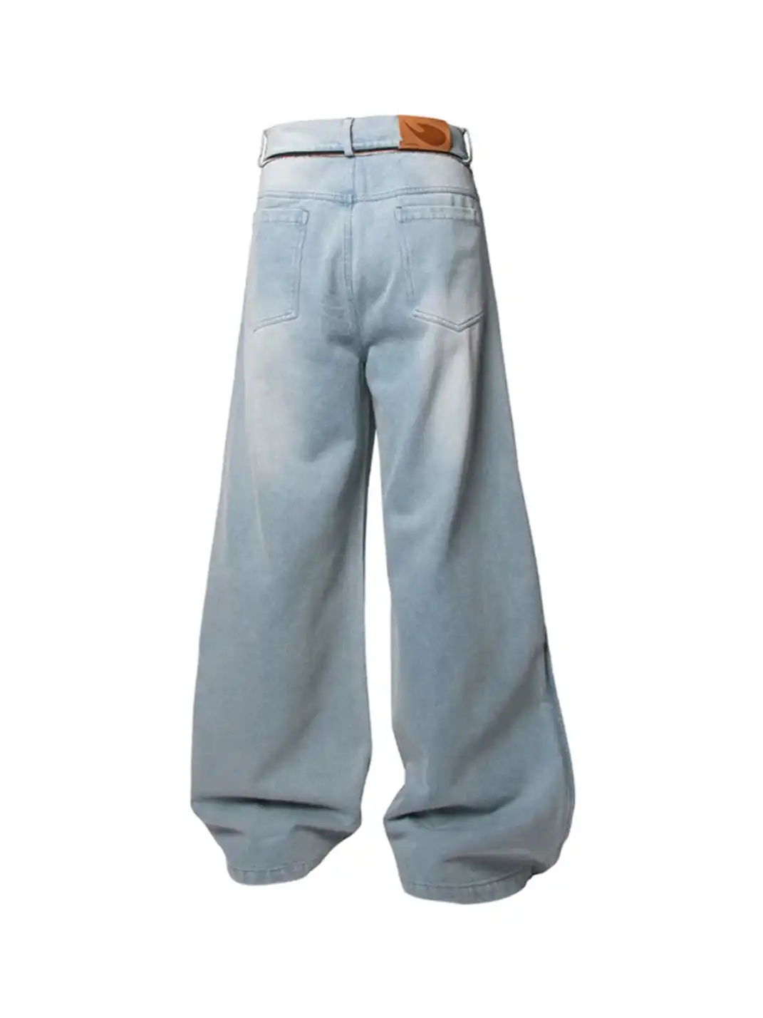 RELABEL丨Washed Zip Waist Straight Jeans