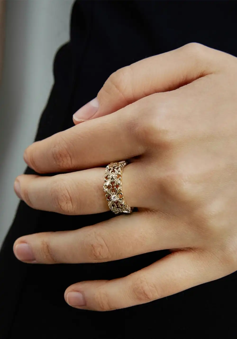 SUN HUNTER丨Full-Circle Iris Flower Ring