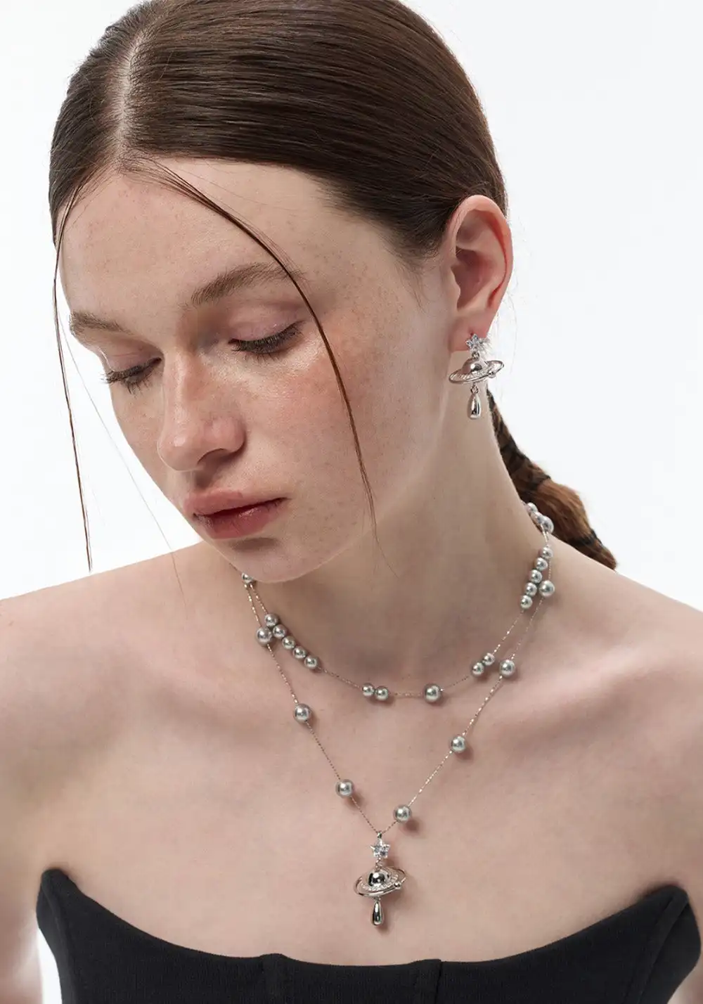 SUN HUNTER丨Planet Pearl Necklace