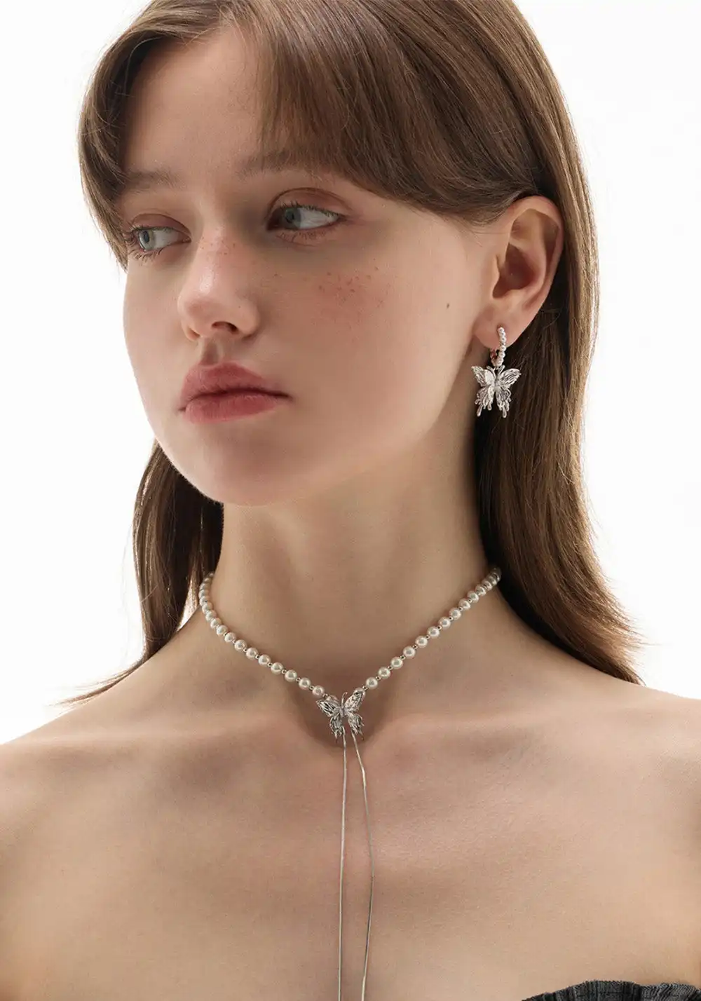 SUN HUNTER丨Adjustable Pearl Butterfly Necklace