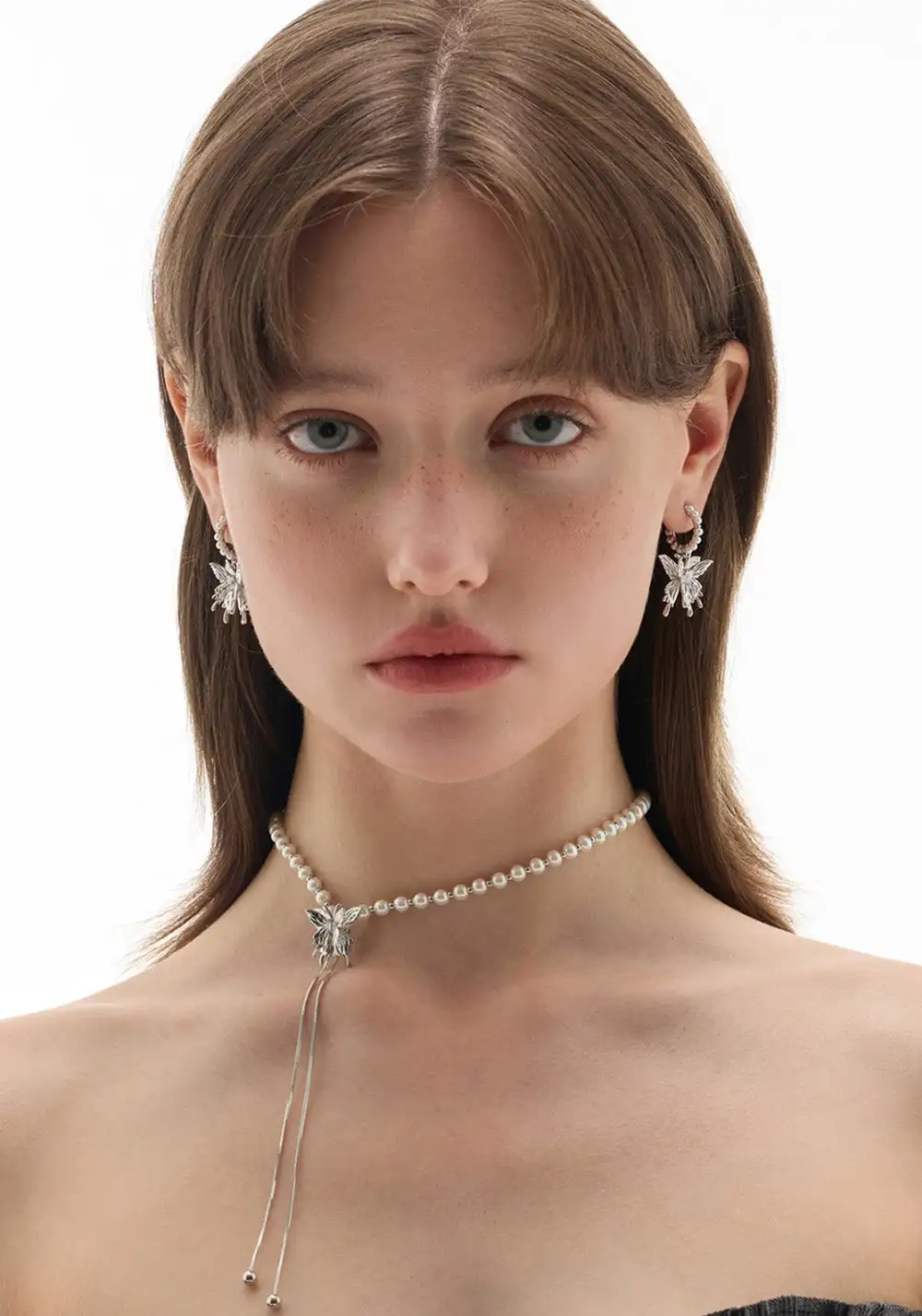 SUN HUNTER丨Adjustable Pearl Butterfly Necklace
