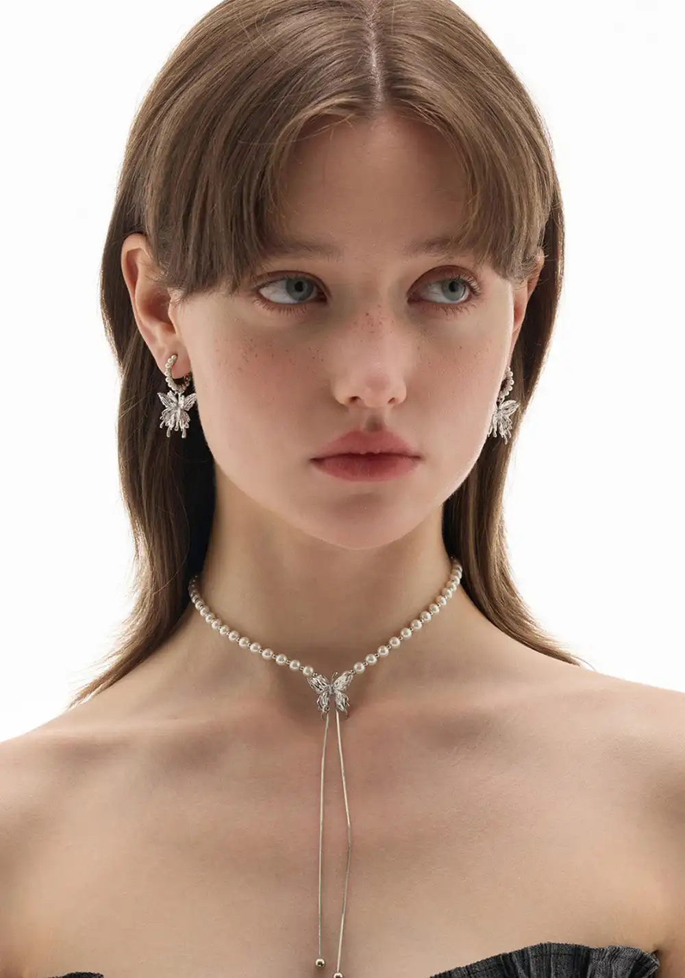 SUN HUNTER丨Adjustable Pearl Butterfly Necklace