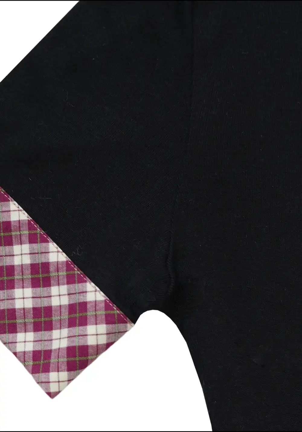 NyDkyel丨Tencel Wool Blend Red-White Grid Knit Trim Fitted Cardigan