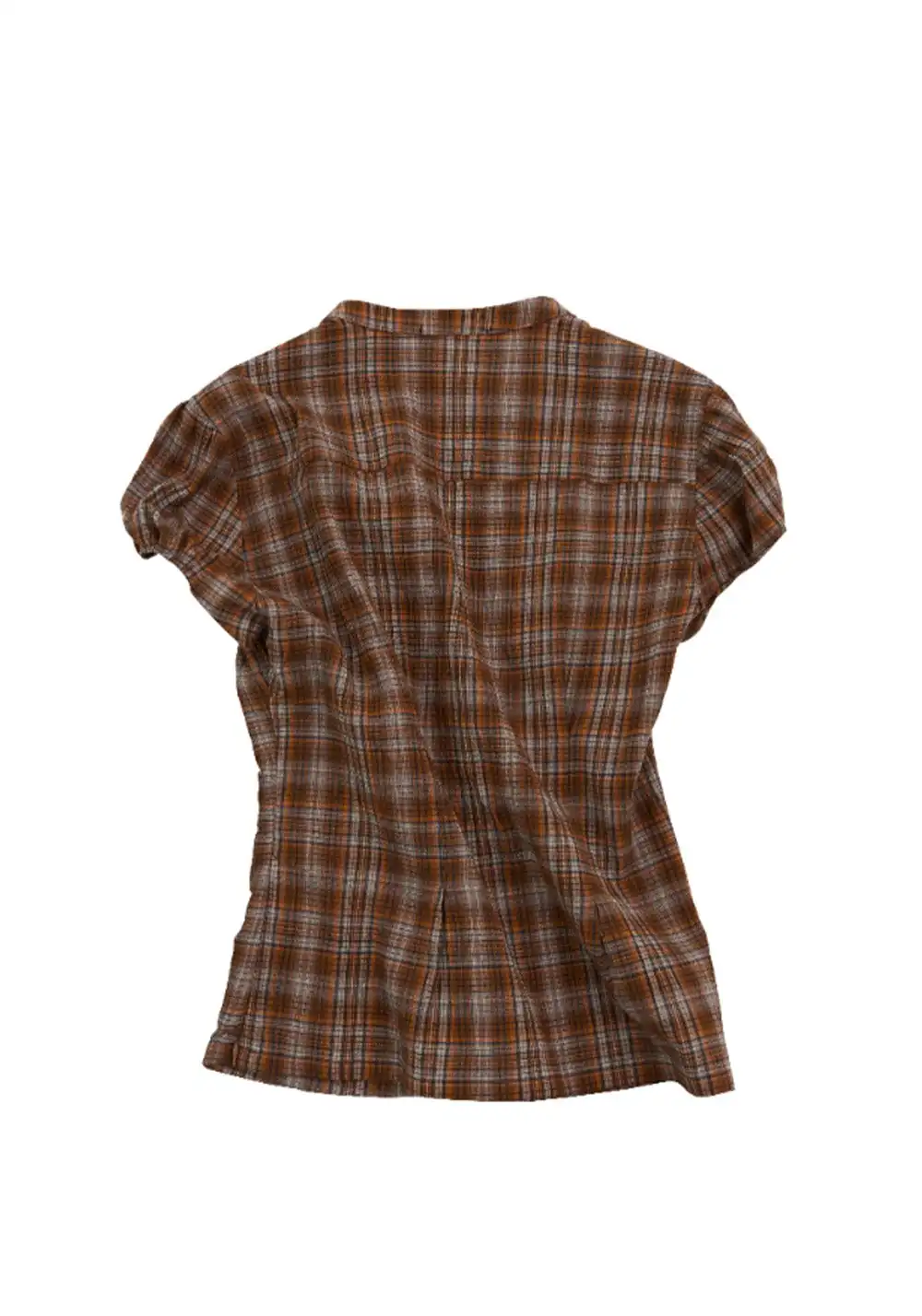 NyDkyel丨100% Cotton Peplum Ruffle Sleeve Corset Waist Shirred Blouse
