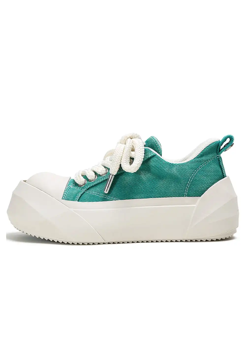 ADC丨Bare Look Washed Denim Platform Sneakers
