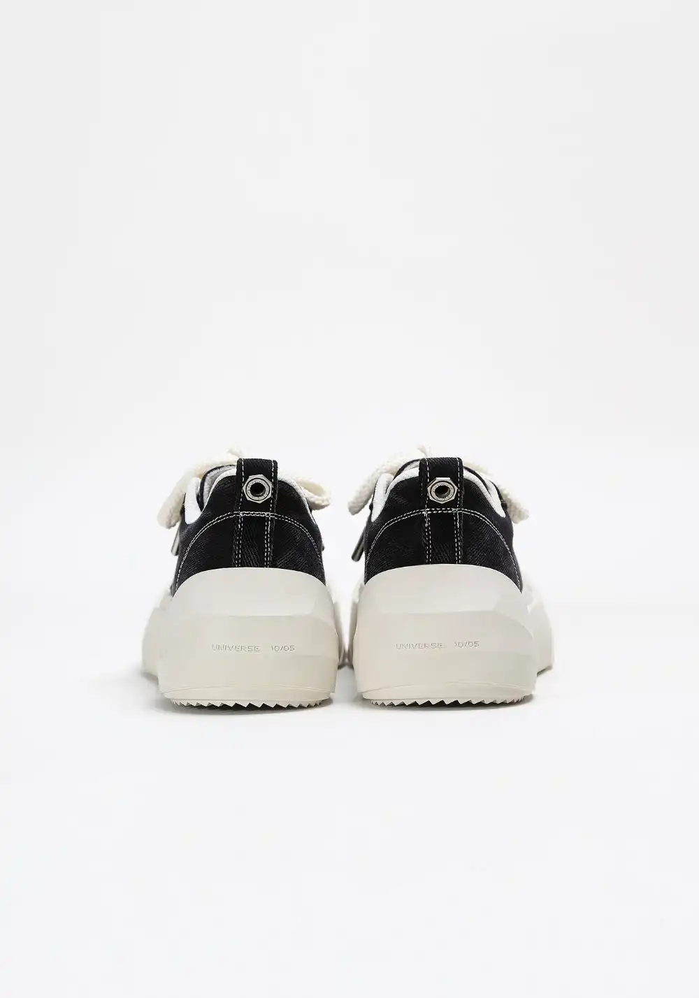ADC丨Bare Look Washed Denim Platform Sneakers