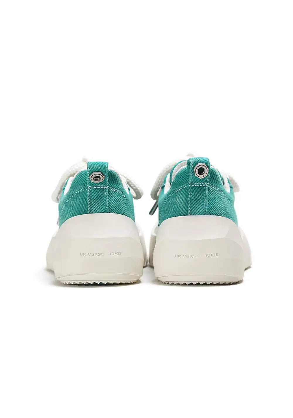 ADC丨Bare Look Washed Denim Platform Sneakers