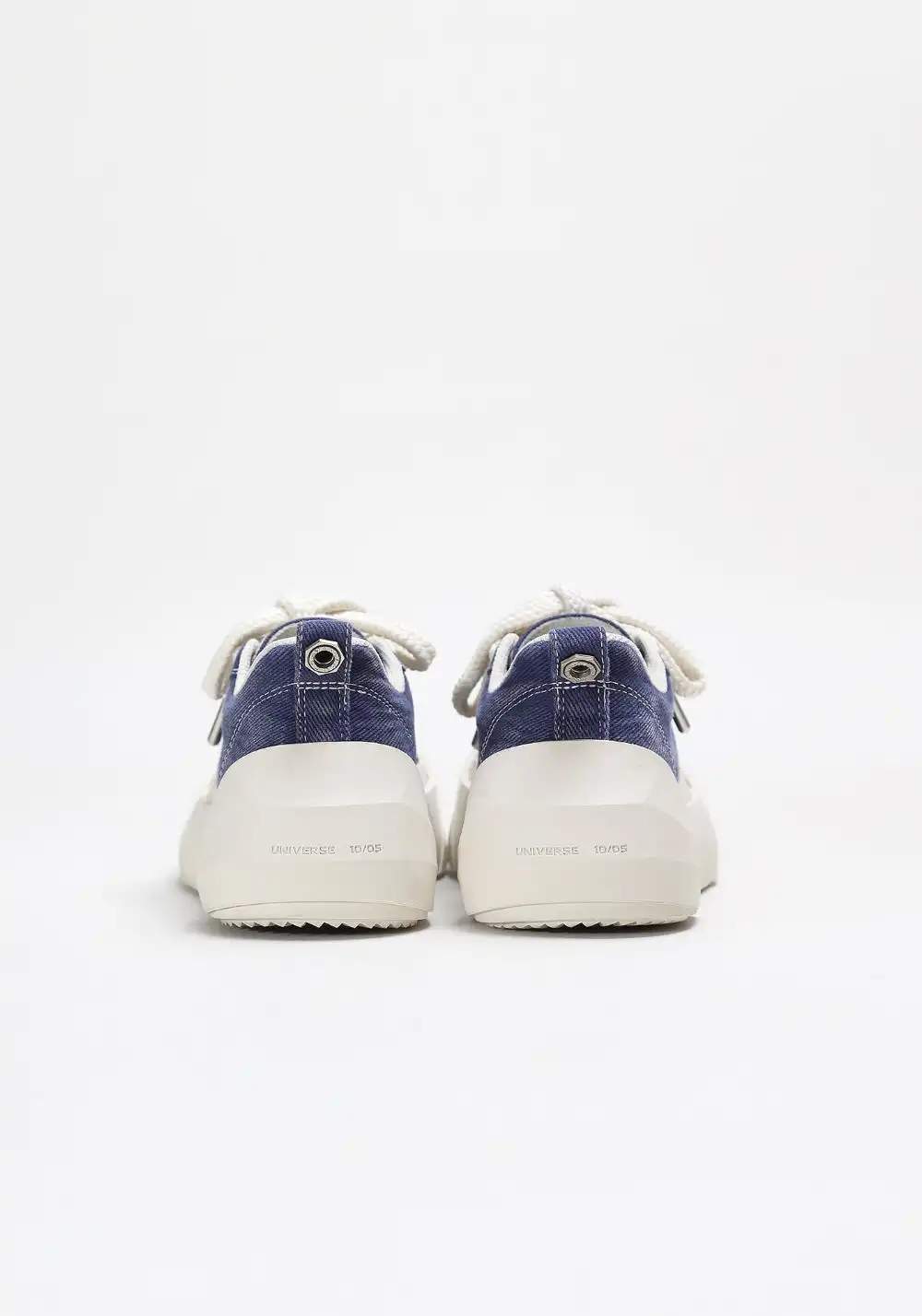 ADC丨Bare Look Washed Denim Platform Sneakers