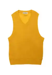 NyDkyel丨V-Neck Layering Knit Vest-Yellow