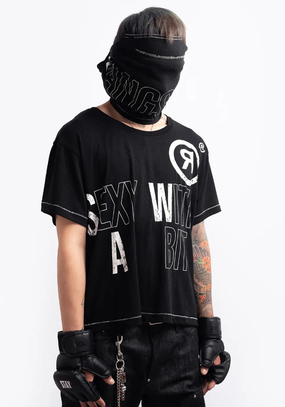 FVVO丨“SEXY WITH A BIT”DTG Printed T-Shirt-Black