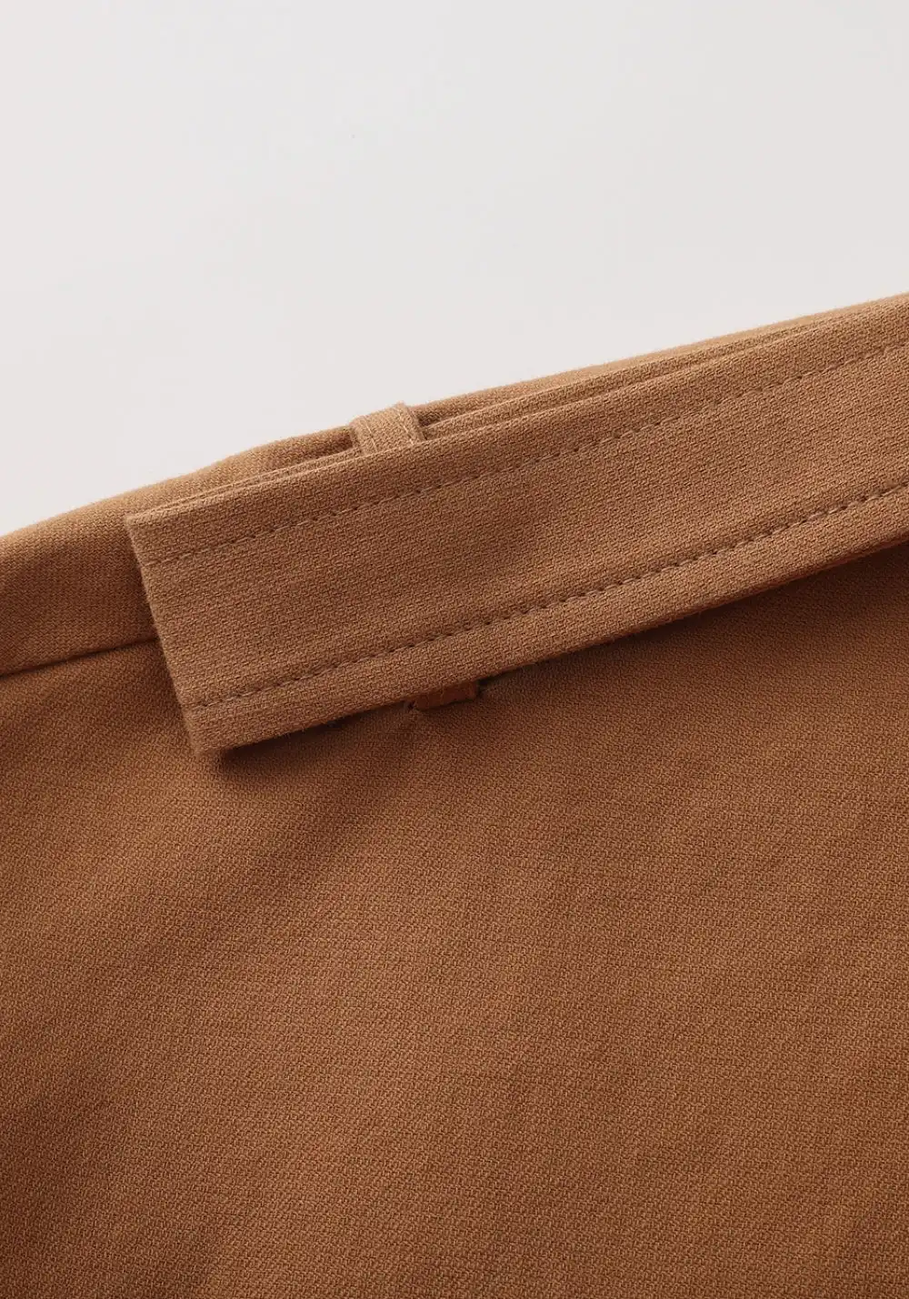 NyDkyel丨Adjustable Linen Button Shirt-Brown