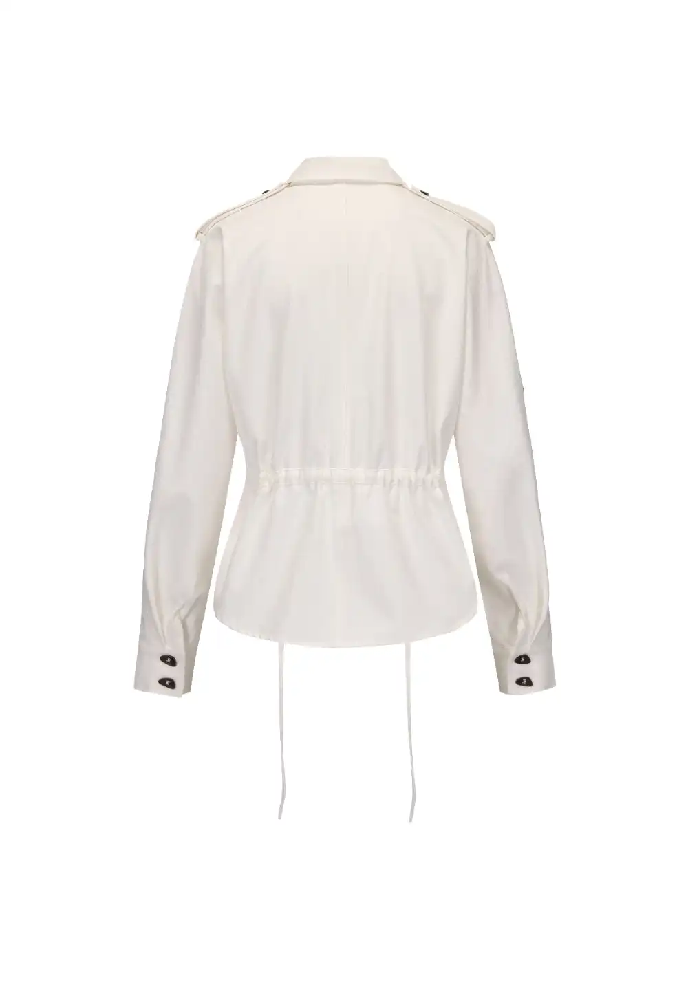 NyDkyel丨Adjustable Linen Button Shirt-White