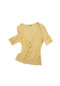 NyDkyel丨Lightweight Wool Knit Cardigan-Yellow