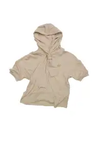 NyDkyel丨Tie-Neck Hooded Knit Top-Beige
