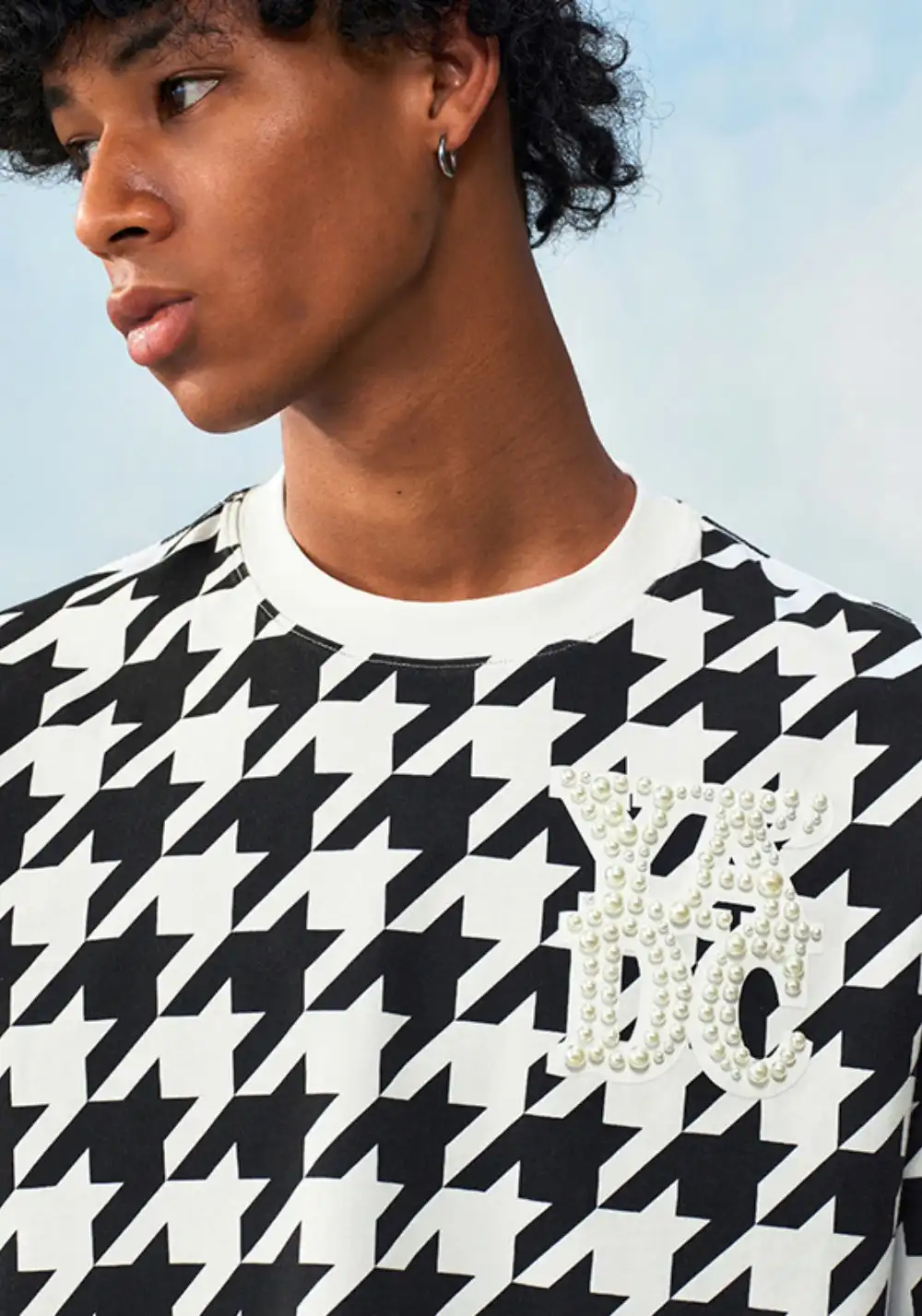 YADcrew丨YADcrew Houndstooth Pearl Tee