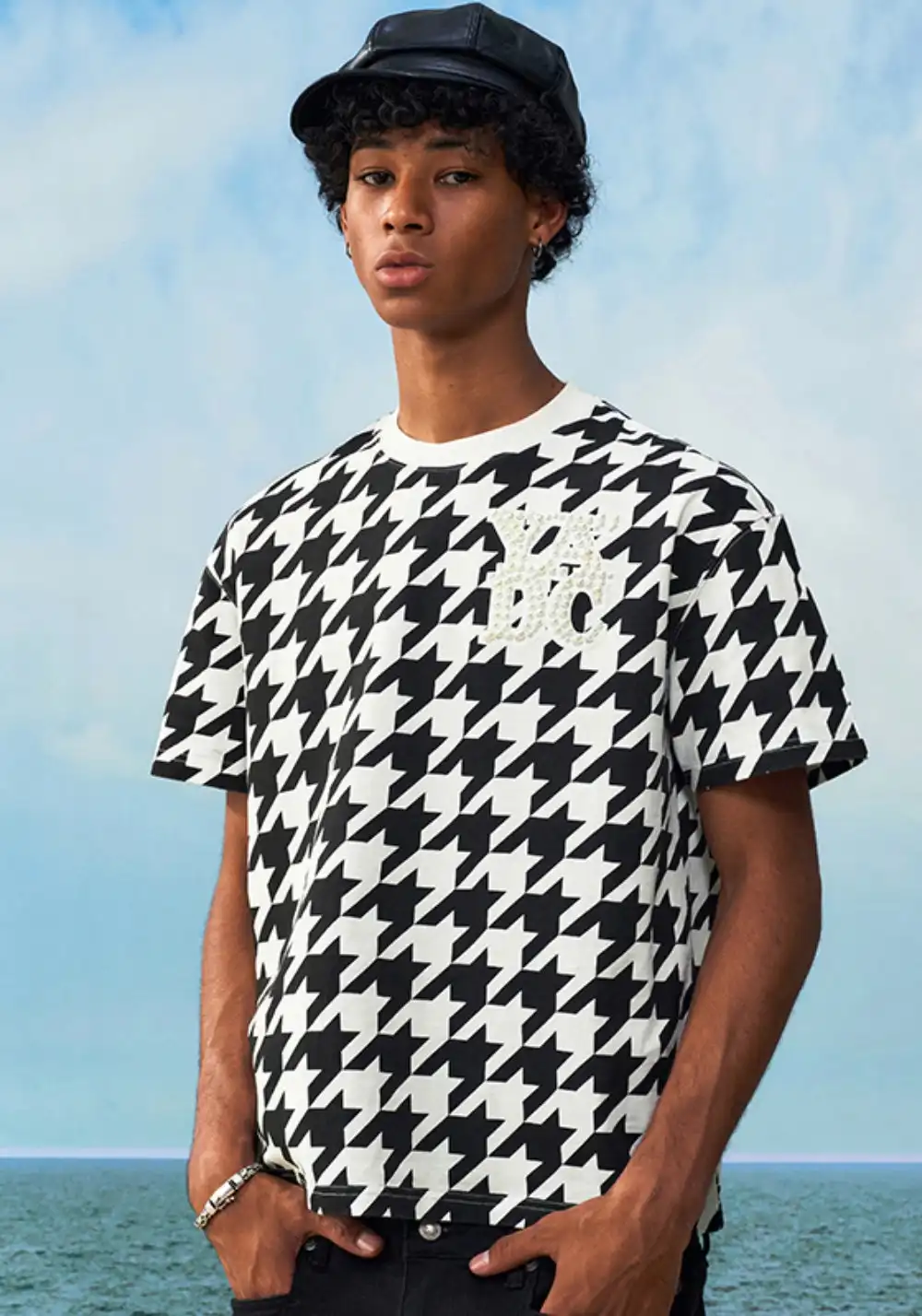 YADcrew丨YADcrew Houndstooth Pearl Tee