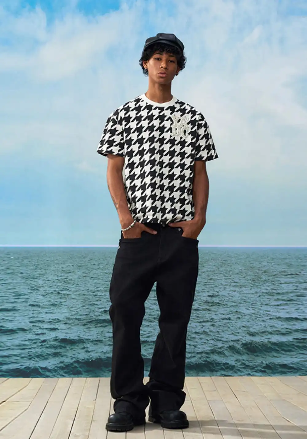 YADcrew丨YADcrew Houndstooth Pearl Tee