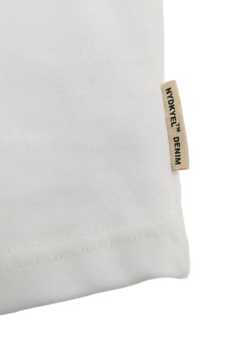 NyDkyel丨Slim Fit Boat Neck T-Shirt with Back Straps-White