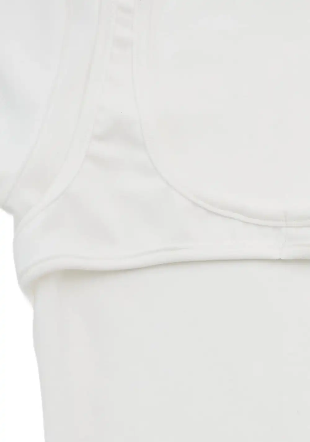 NyDkyel丨Slim Fit Boat Neck T-Shirt with Back Straps-White