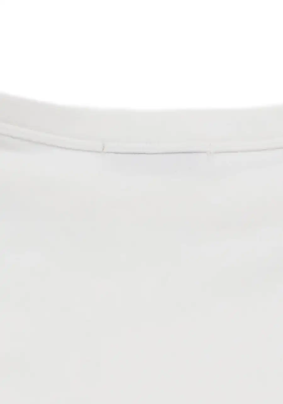 NyDkyel丨Slim Fit Boat Neck T-Shirt with Back Straps-White - 2
