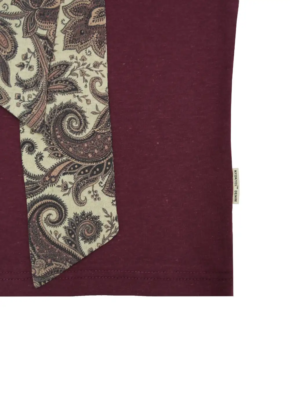 NyDkyel丨Detachable Tie Hemp Vest - Contrast Print-Red