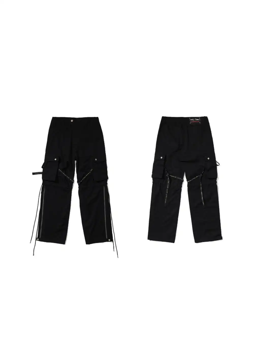 FVVO丨RIVET CARGO PANTS-Black