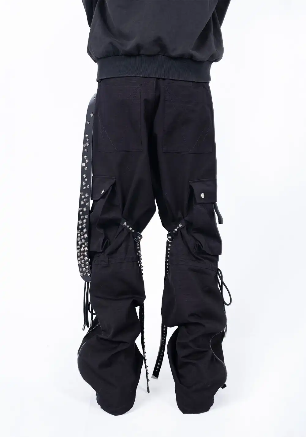 FVVO丨RIVET CARGO PANTS-Black