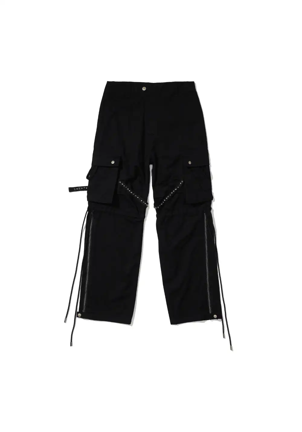 FVVO丨RIVET CARGO PANTS-Black