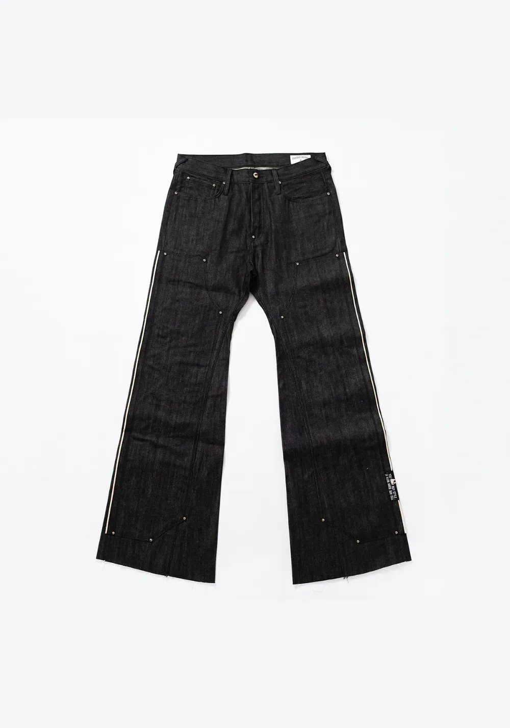 FVVO丨Red Selvedge Embroidered Raw Denim Jeans-Black
