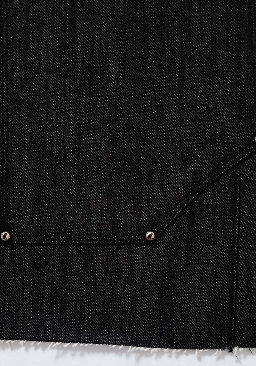 FVVO丨Red Selvedge Embroidered Raw Denim Jeans-Black