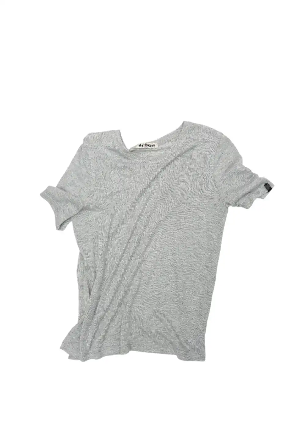 NyDkyel丨Lightweight Knit Tee - Dropped Shoulder Fit-Gray