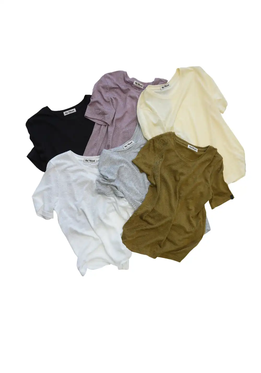 NyDkyel丨Lightweight Knit Tee - Dropped Shoulder Fit-Yellow