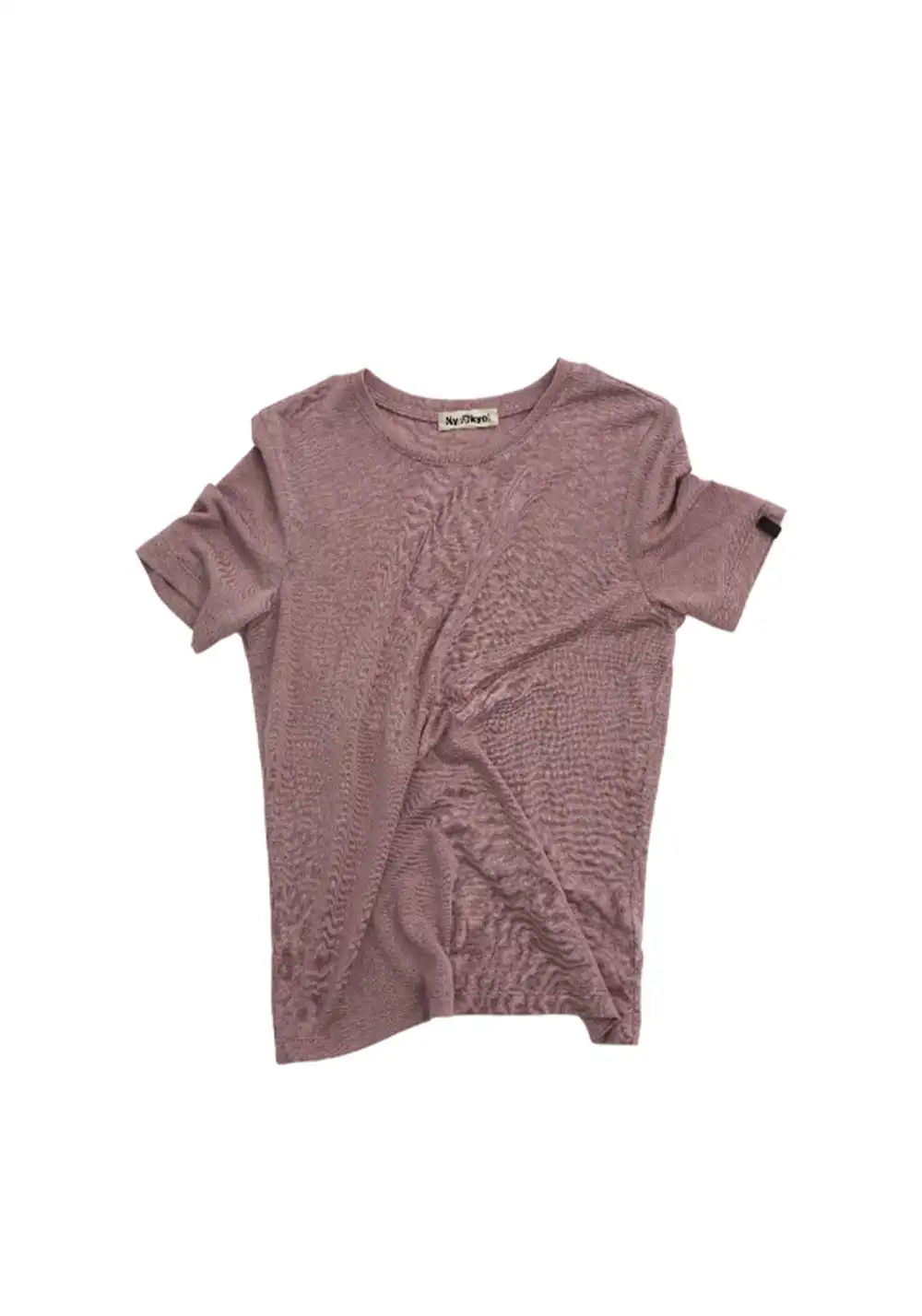 NyDkyel丨Lightweight Knit Tee - Dropped Shoulder Fit-Purple