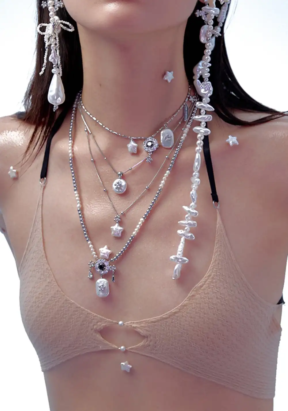 SUN HUNTER丨Baroque Pearl Star Necklace