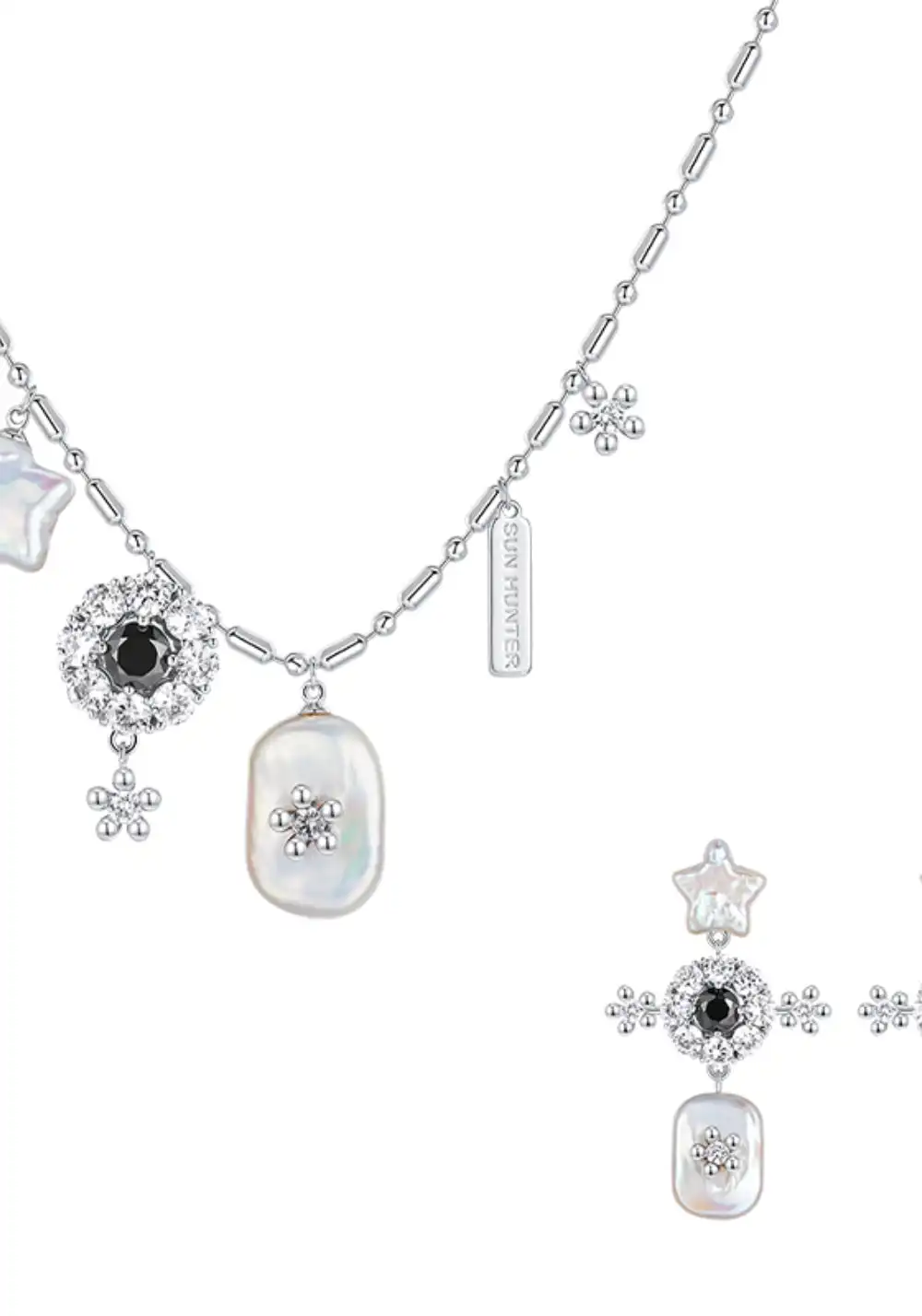SUN HUNTER丨Baroque Pearl Star Necklace