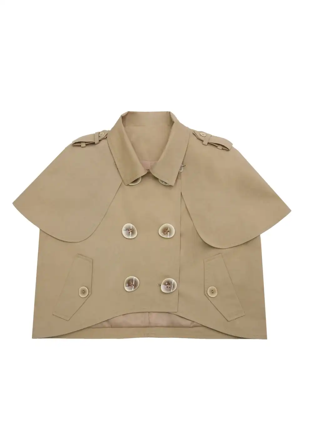 NyDkyel丨Detachable Cape Vest-Khaki