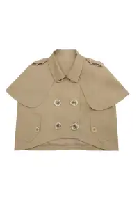 NyDkyel丨Detachable Cape Vest-Khaki