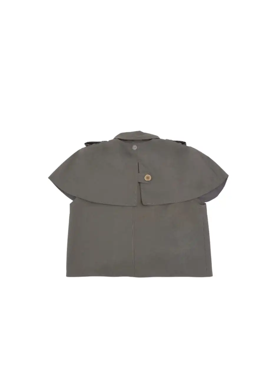NyDkyel丨Detachable Cape Vest-Gray - 2
