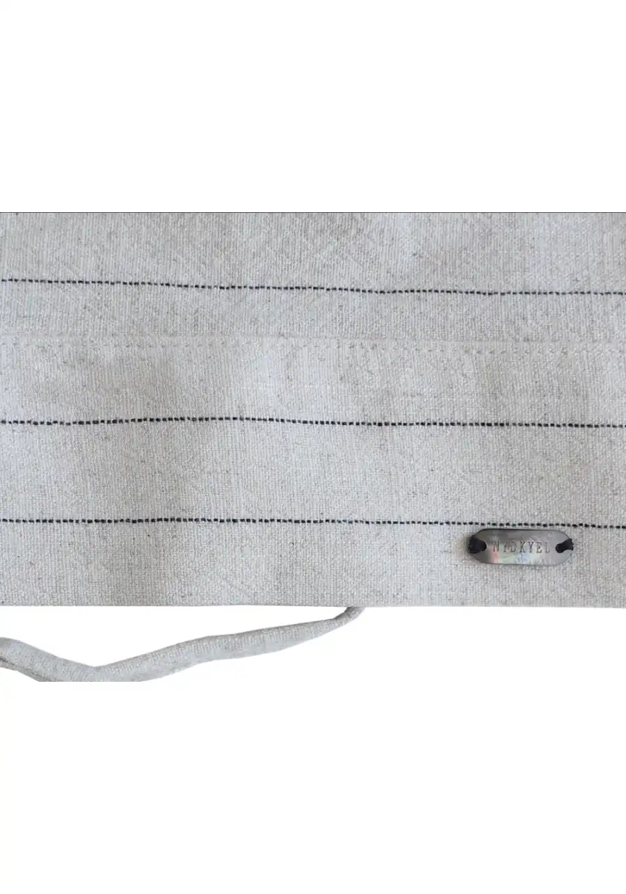 NyDkyel丨Linen Stripe Shell Headscarf - 2