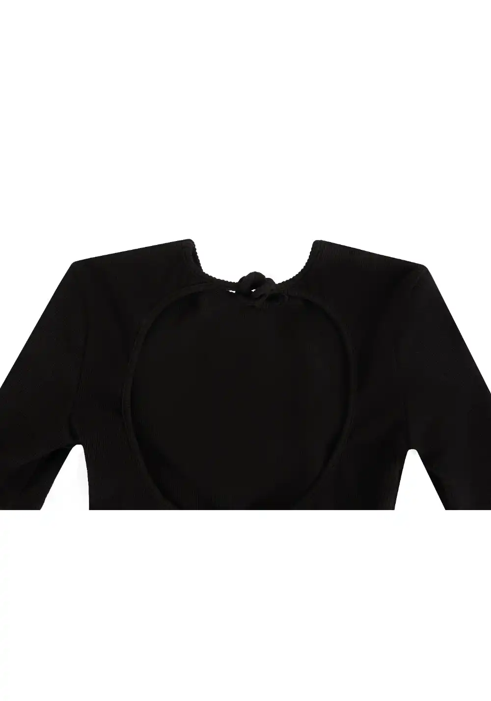 NyDkyel丨Backless Ribbed Tie-Up Tee