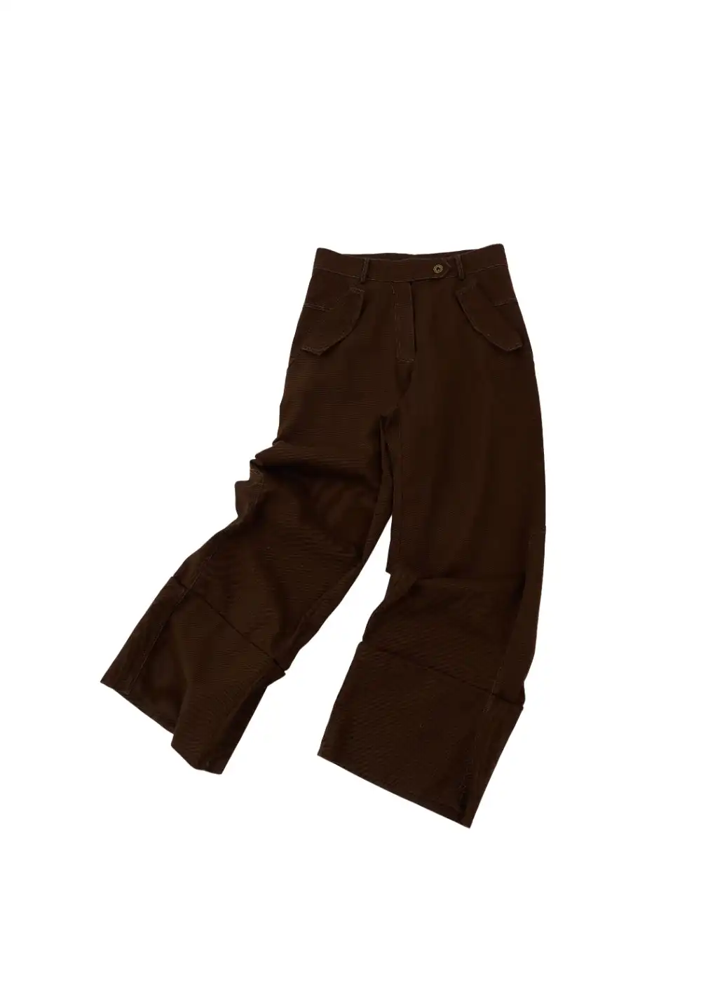 NyDkyel丨Tencel Wide-Leg Utility Pants-Brown