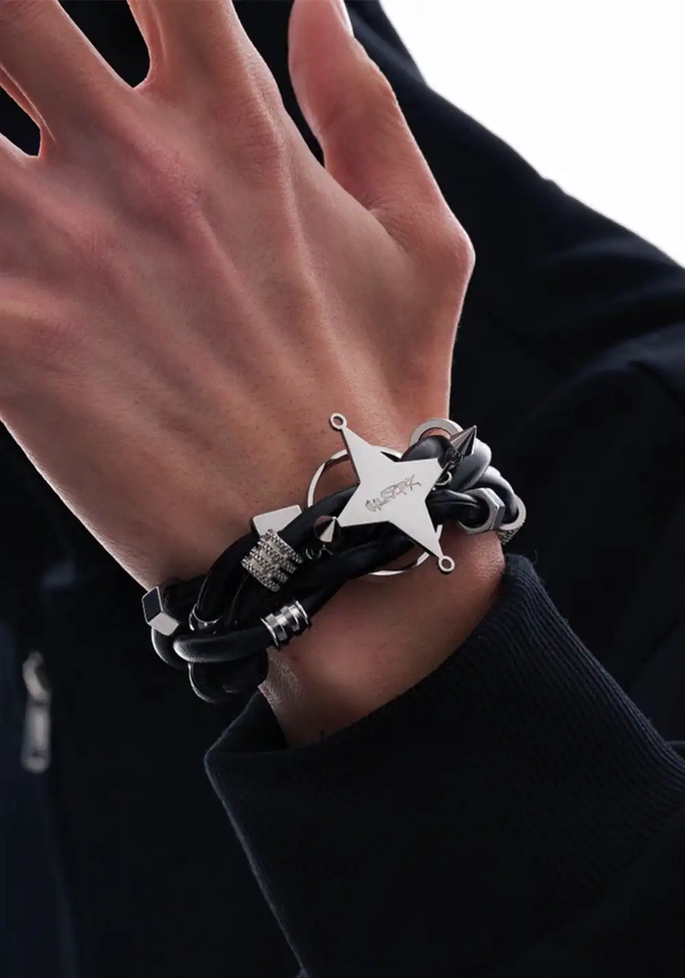 ILLuSoRy丨Leather-Wrapped Bead Bracelet