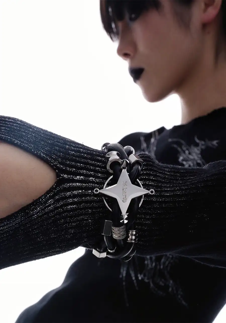 ILLuSoRy丨Leather-Wrapped Bead Bracelet - 2