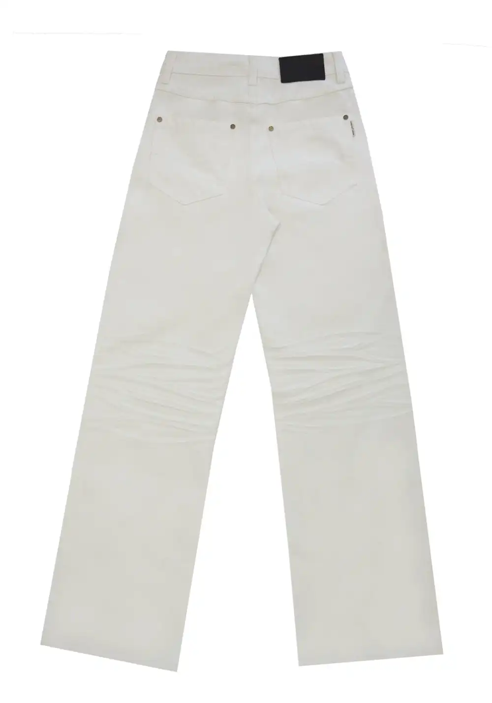 NyDkyel丨White Pleated Straight Jeans